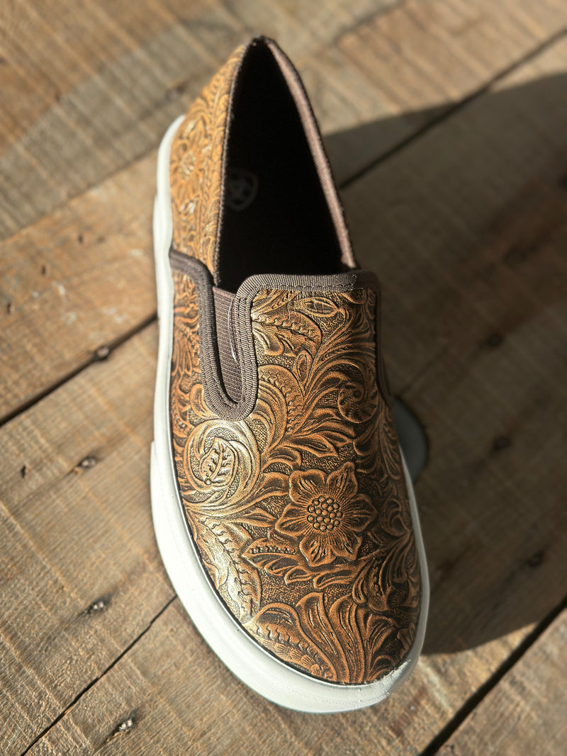 Ariat | Skylar Slip On Brown Floral Embossed – 56 FEED CO display picture 1