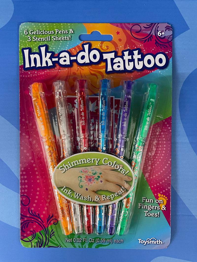 Ink-a-Doo Tattoo Set of 6 Gel Pens