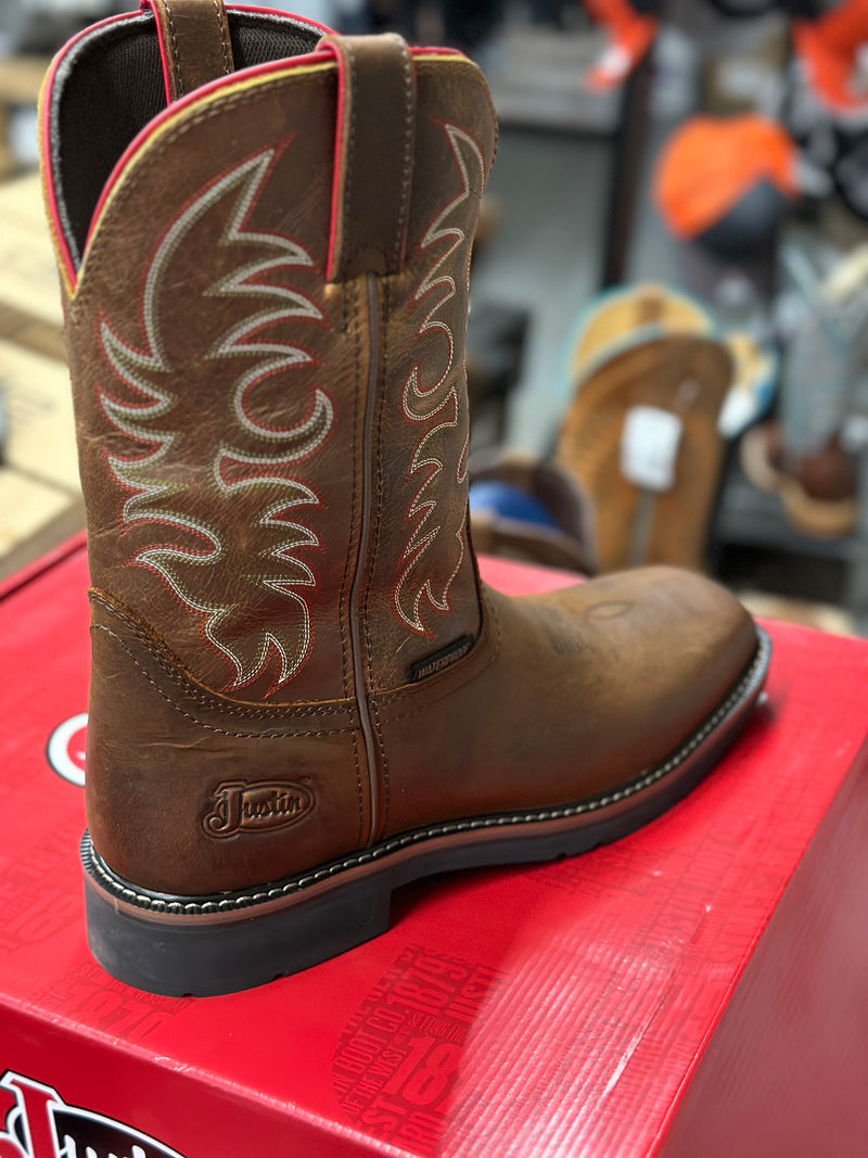 Justin Men's Work Boots Waterproof Square Toe Driller SE3116