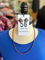 Necklace | 22 Inches Copper Navajo Pearl Bead Necklace [4mm]