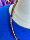 Necklace | 22 Inches Copper Navajo Pearl Roundel Bead Necklace [8mm]