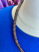 Necklace | 22 Inches Copper Navajo Pearl Roundel Bead Necklace [8mm]