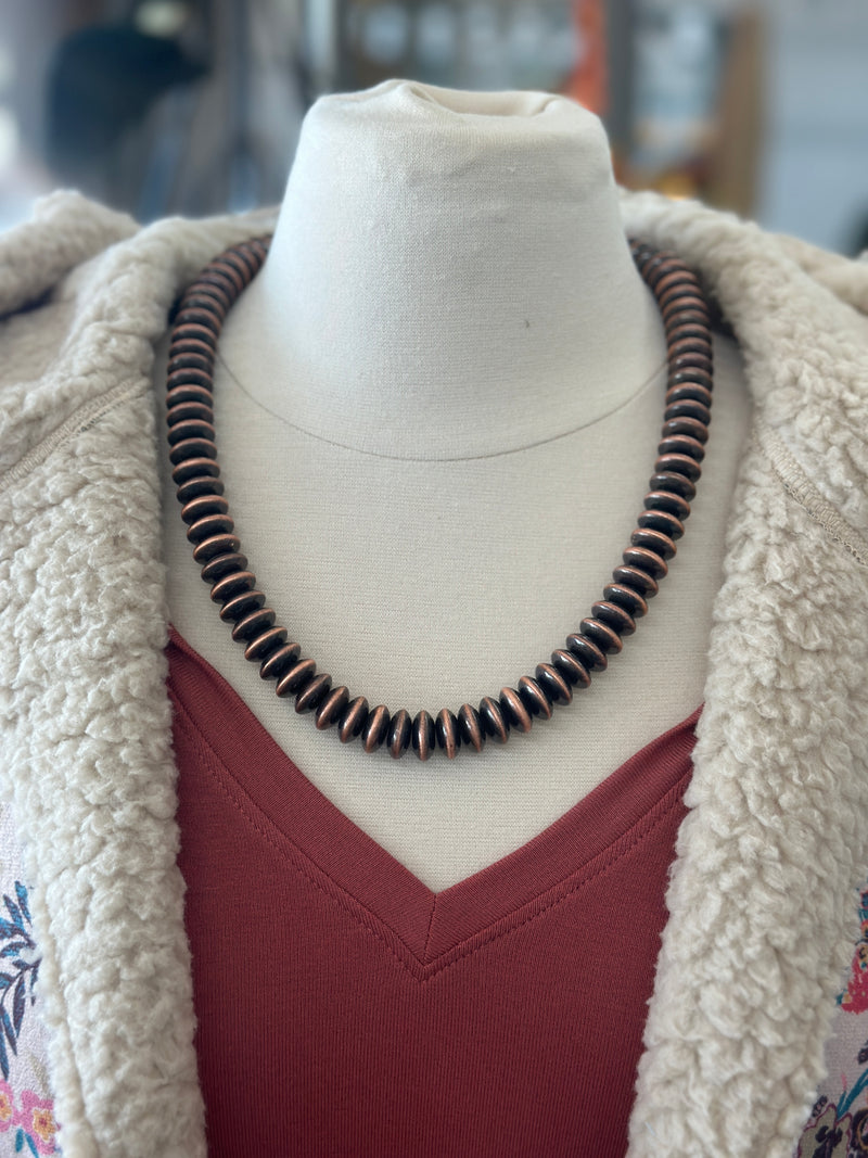 Necklace | 22 in Roundel Navajo Pearl Bead [14mm]