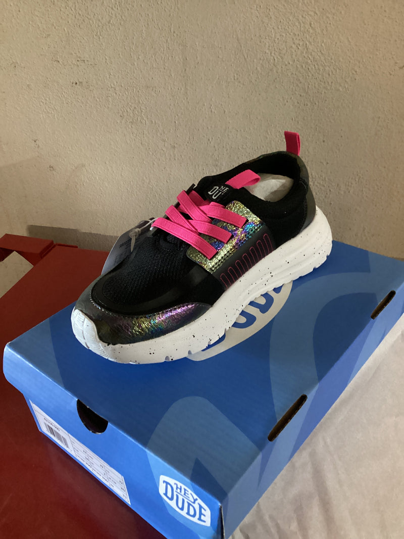 Hey Dude | Youth Girls Sirocco Play Brights Black/Pink