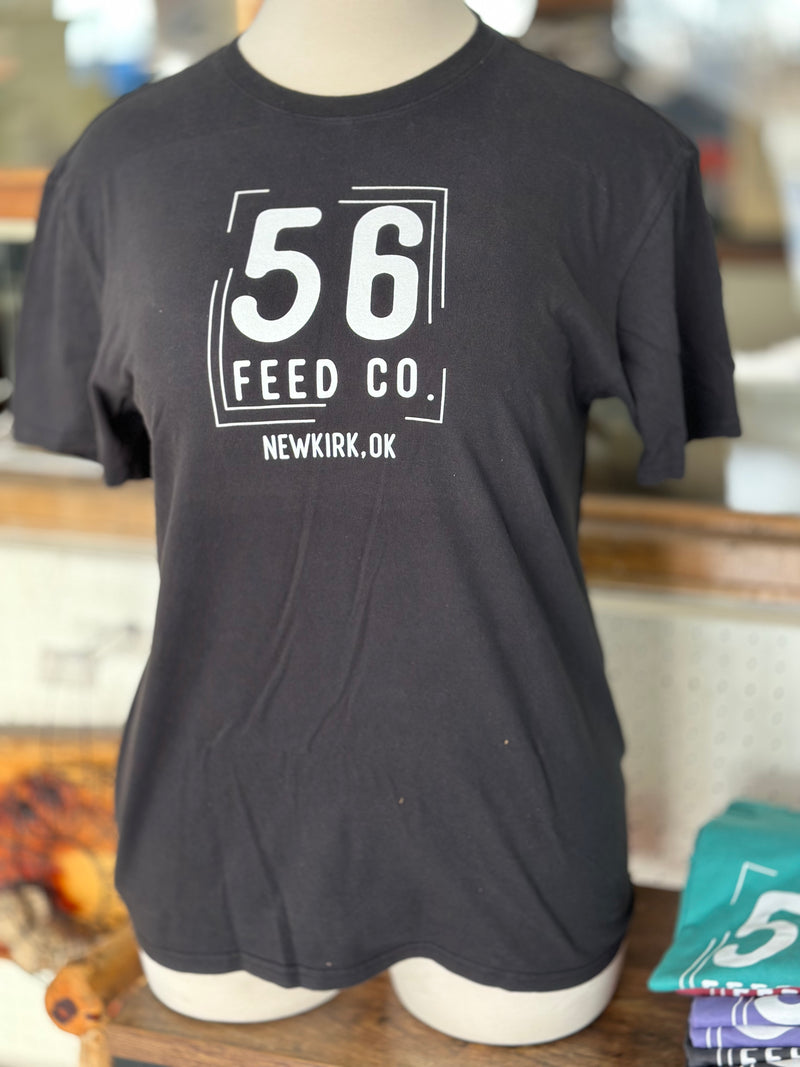 56 Feed Co | Adult Black Washed Garment Dyed Tee