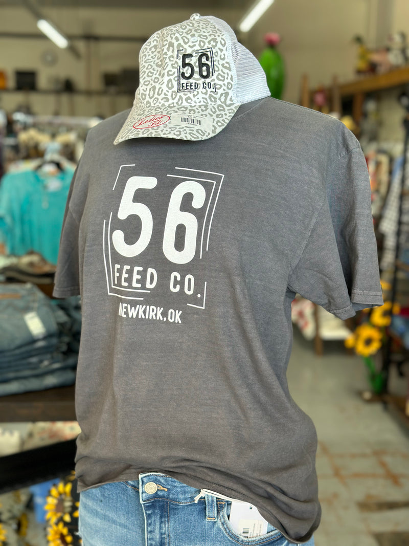 56 Feed Co | Adult Coal Washed Garment Dyed Tee