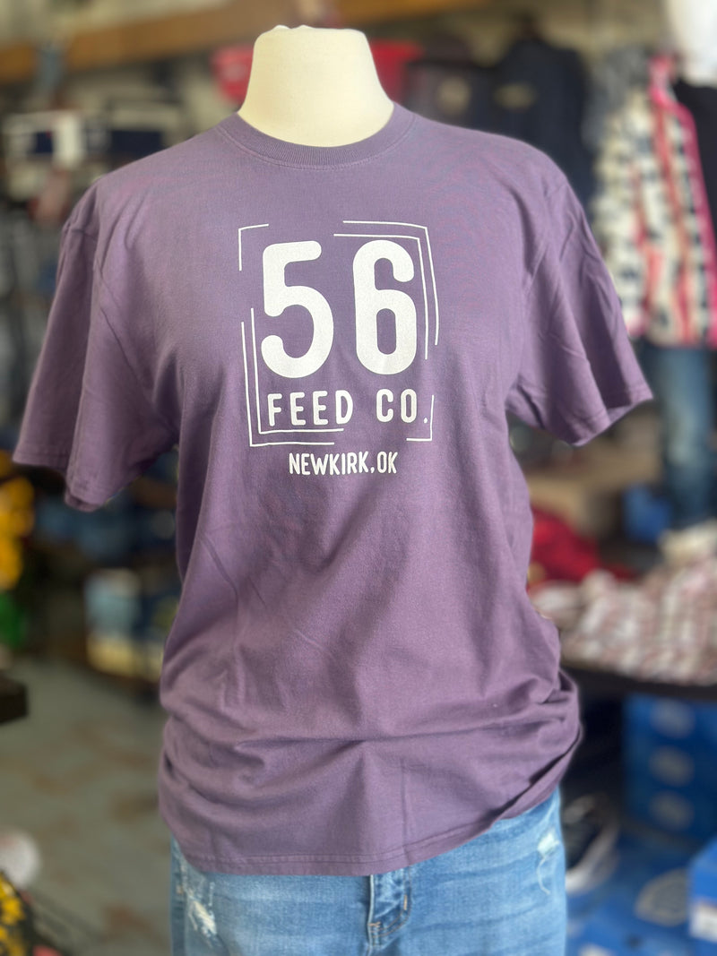 56 Feed Co | Adult Vintage Plum Washed Garment Dyed Tee