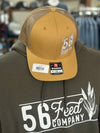 56 Feed Co | Amber Gold with White Thread Richardson 112  Adjustable Snapback Trucker Cap