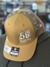 56 Feed Co | Amber Gold with White Thread Richardson 112  Adjustable Snapback Trucker Cap