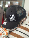 56 Feed Co | Black with White Thread Richardson 112  Adjustable Snapback Trucker Cap