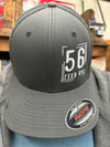 56 Feed Co l Charcoal with White Thread Logo Flexfit 6511 Trucker Cap [OSFM]