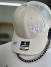 56 Feed Co | Cream with White Thread Richardson 112  Adjustable Snapback Trucker Cap