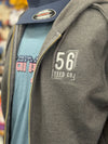 56 Feed Co | Carbon Heather Midweight Hooded Zip Sweatshirt [CTK122]