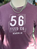 56 Feed Co l Logo Unisex Port & Company Long Sleeve Tee-Wineberry