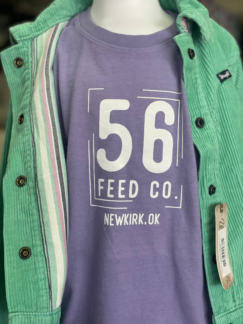 56 Feed Co | Youth Amethyst Washed Garment Dyed Tee [PC099Y]