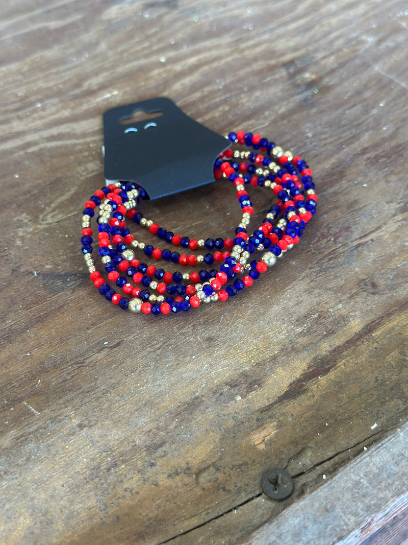 Bracelet | 6 Strand Mini Seed Bead Stretch Bracelet