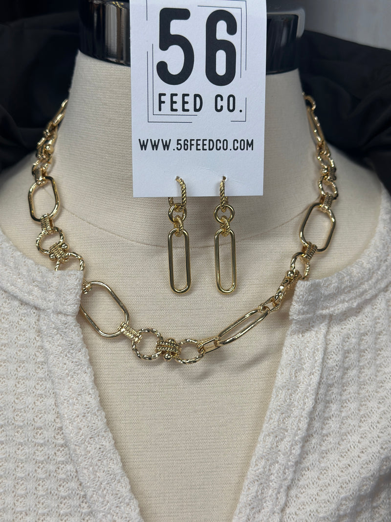 Necklace | Abstract Mixed Chain Link Necklace