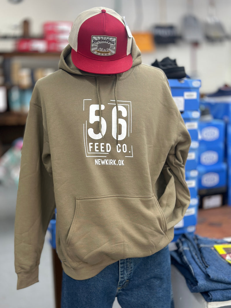 56 Feed Co | Adult Coyote Brown Fleece Pullover Hoody [PC78H]