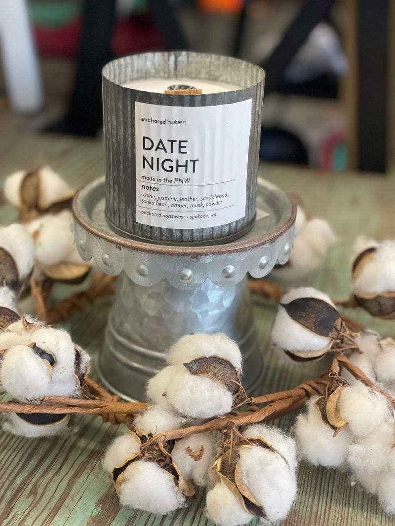 Anchored Northwest | Date Night Farmhouse Wood Wick Soy Candle