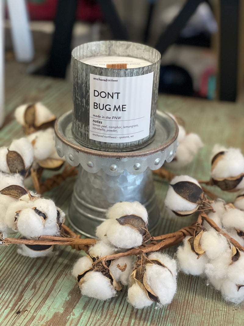 Anchored Northwest | Don't Bug Me Farmhouse Wood Wick Soy Candle