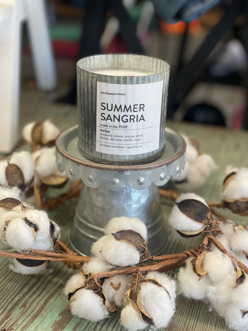 Anchored Northwest | Summer Sangria Farmhouse Wood Wick Soy Candle