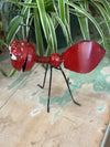 Ant with Spring Handmade Metal Art Yard Decor