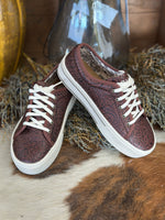 Ariat | Skylar Brown Floral Emboss Lace-up Sneaker
