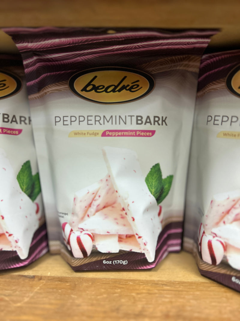 Bedré Fine Chocolate | White Fudge Peppermint Bark [Made in Oklahoma]