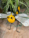 Bee with Spring Handmade Metal Art Yard Decor