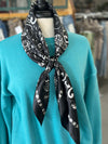 Z Bars Jewelry | Black Flower Paisley Wild Rag
