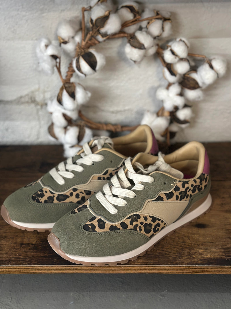 Blowfish | Valley Toasted Olive Leopard Print Sneaker