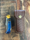 Titan International | Blue Diamond Wood 6.5" Damascus Steel Knife