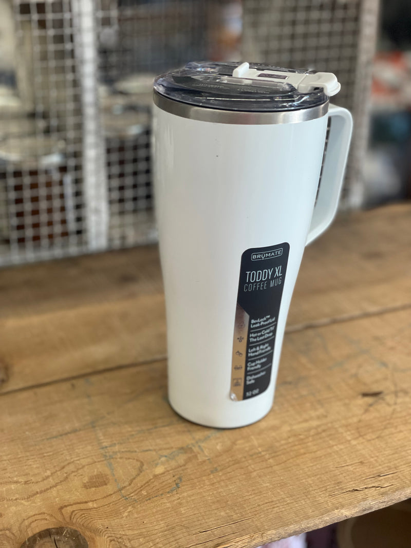 BRÜMATE l Toddy XL Insulated Coffee Mug Ice White [32 oz]