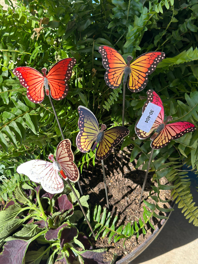 Butterfly Garden Stake Metal Art - Small
