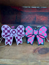 Car Freshener | Checkered Bow