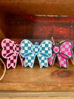Car Freshener | Checkered Bow