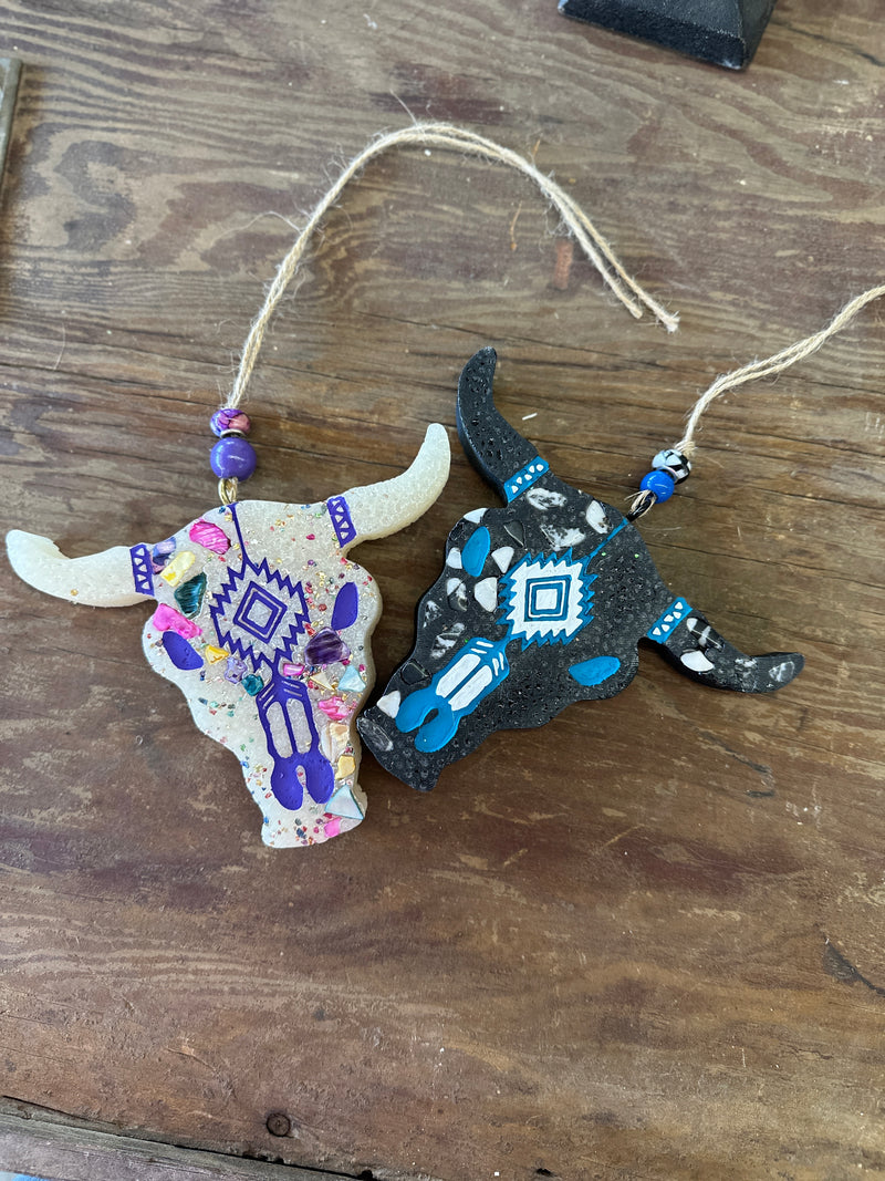 Car Freshener | Geode Aztec Bull Skull