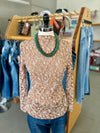 Merigold Kiss | Caramel Paisley Lace Longsleeve Top