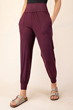 Rae Mode| Maroon Butter Soft Jogger Pants with Pockets