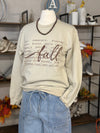 Women's Fall Words Sand Sweatshirt