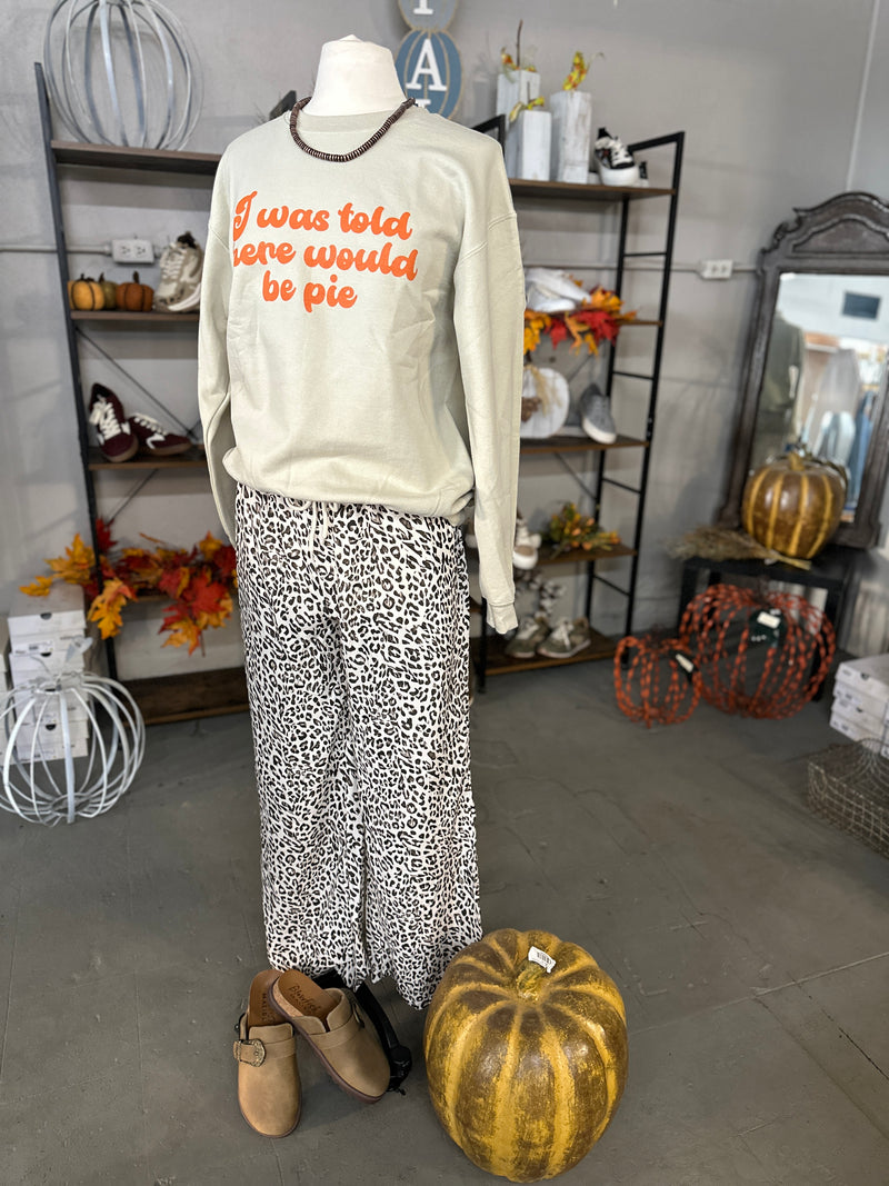 Women's 'I Was Told There Would be Pie' Sand Sweatshirt