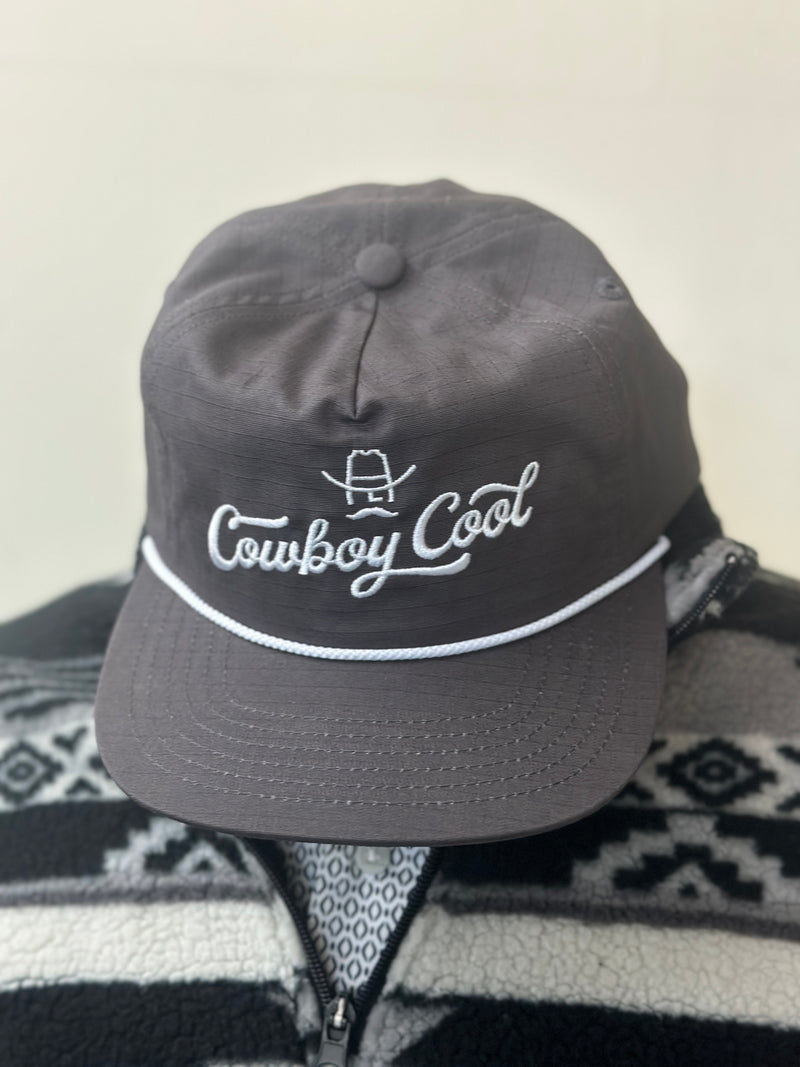 Cowboy Cool | Ranger Flat Bill Rope Hat - Slate [One Size]