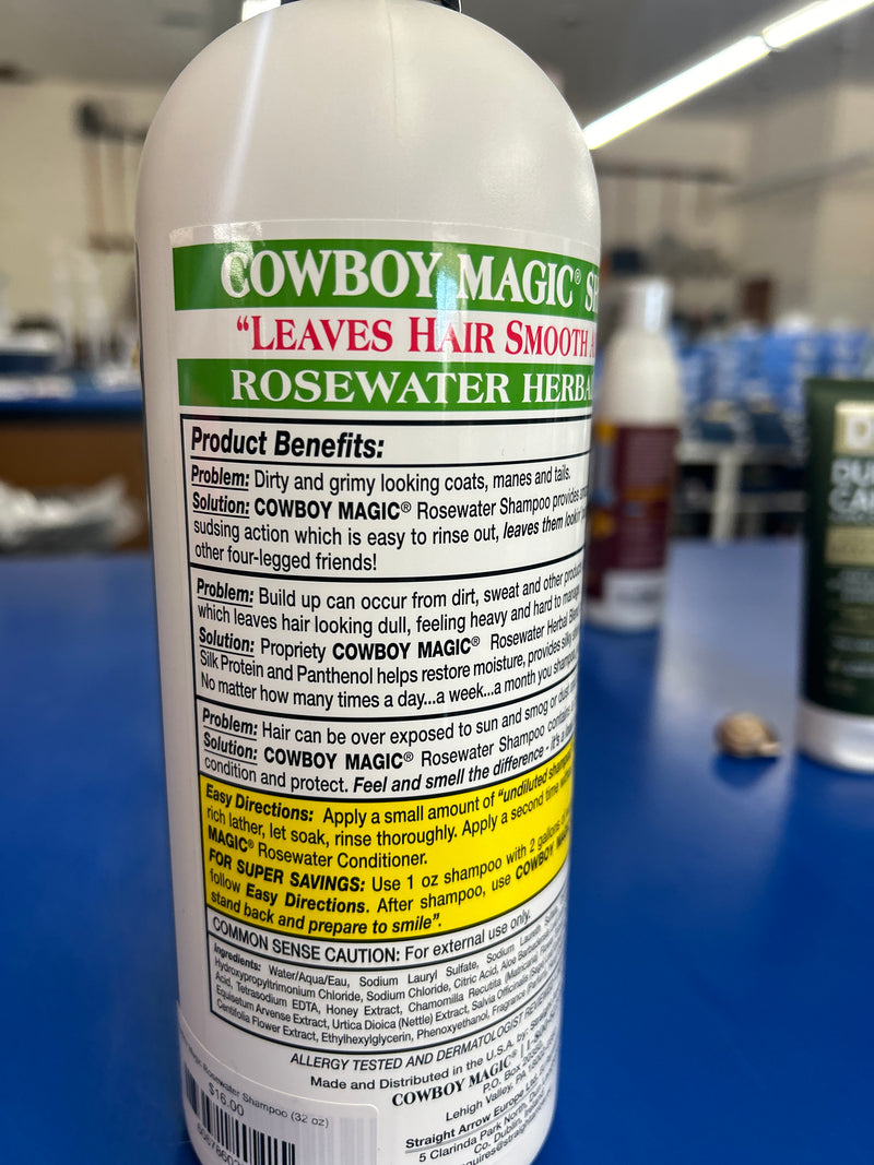 Cowboy Magic Rosewater Shampoo (32 oz)