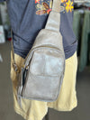Dark Grey Travel Sling Bag with Front Pocket