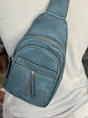 Denim Soft Style Leather Sling Crossbody Bag