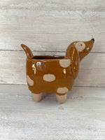 Dog on Legs Ceramic Planter [Small]