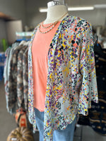 Floral Kimono with Bell Sleeves