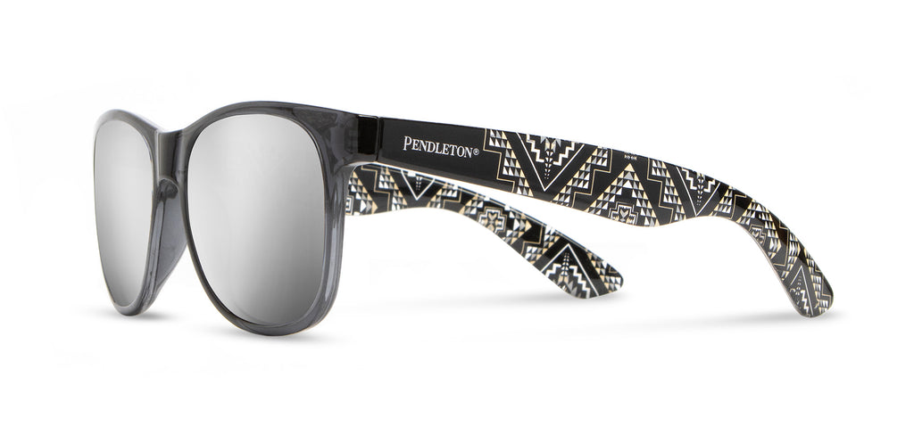 Pendleton Eyewear | Gabe Black Crystal Oxbow Grey Mirror Polarized Sunglasses