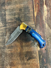 Titan International | Blue Diamond Wood 6.5" Damascus Steel Knife