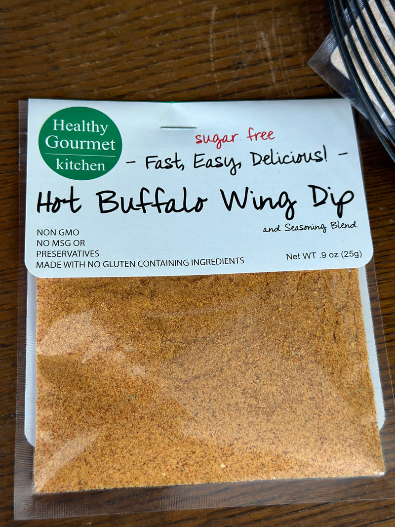 Healthy Gourmet Kitchen | Hot Buffalo Dip Mix and Seasoning Blend [.9 oz]